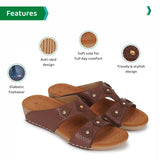 Ortho Joy Doctor Slipper For Women Fancy || Orthopedic Women'S Slipper || Comfortable Regular Wear Slippers For Women,Dark Brown,3,B0C3VWH6TF