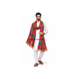 Riddhiinfotech MenS Ethnic Stole For Haldi Ceremony, Mehndi Function, Mata Poojan & Weddings | Traditional Art Silk Dupatta/Ang
