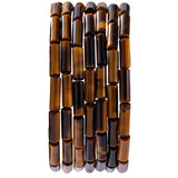 Natural Yellow Tiger Eye Cylinder Tube Beads 4x13mm 38cm/str Loose Semi Gemstone Stone Beads for Making Bracelets Necklace Earri
