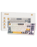 Kisnt Wireless Mechanical Keyboard,Gasket Mounted with Creamy Sound,Bluetooth/2.4GHz/USB-C,Custom Hot Swappable,RGB Backlit,75%