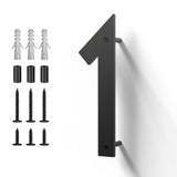 Metal House Numbers, Stainless Steel for Outside, Mailbox Numbers, House Address Signs, Coated Black, Modern Style, With Floatin