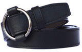 Sunshopping WomenS Synthetic & Faux Leather Belt (FdrBtMes2BlMfd34_Black)