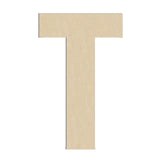 HILAZA 17 Inch Large Wooden Letter T, 1/4 in Thick Big Wood Letter for Wall Decor Crafts