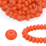 HARFINGTON 110Pcs Silicone Beads 14mm Lentil Rubber Focal Beads Bulk for Pens Keychain Bracelet Necklace DIY Crafts Making, Peac