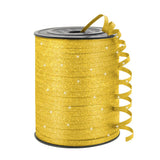 KMER LIFE Golden Glitter Curling Ribbon, 1/5 Wide x 500 Yards Christmas Curling Ribbons for Gift Wrapping, Party Decoration, Bal