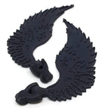 Cero 3D Printed Stylish Angel Devil Wings Accessory For Caps, Shoes, Bags (Black Pla Plastic)