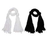 Bottom Line WomenS Cotton Dupatta, Chunni, Stole, Scarves (Black And White, Length87 Inches)