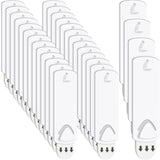 Jetec 8 Pieces Sawtooth Picture Hangers Damage Free Frame Hangers No Nails Adhesive Picture Hooks for Home Bathroom Kitchen Door