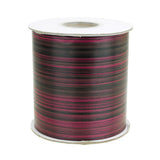 HOMEFORD Waterproof Ti Leaf Variegated Ribbon, 50 Yards (4Inch, PinkBlack)