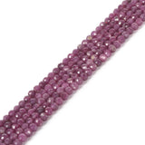 3mm Heated Ruby Color Enchance Faceted Gemstone Round Loose Beads Strand 15.5-16 DIY Jewelry Making