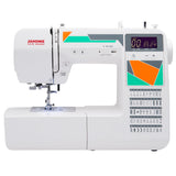 Janome MOD50 Computerized Sewing Machine with 50 BuiltIn Stitches, 3 OneStep Buttonholes, Drop Feed and Accessories Red