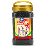 Iooleem Pony Beads(2000pcs Black Pony Beads), Beads for Jewelry Making, Beads for Crafts, Beading Supplies, Arts & Crafts Materi
