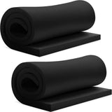 Frienda 2 Pcs Upholstery Foam 1 x 24 x 72 High Density Cushion Black Polyurethane Craft Foam Padding for Seat Replacement DIY Pr