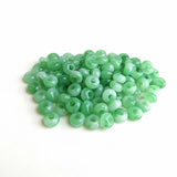 Large Hole Beads for Jewelry Making-100pcs 14mm European Rondelle Spacer Beads,Big Hole Craft for Bracelets(Green)