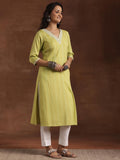 Libas Women'S Cotton Woven Design Regular Kurta (29199 Lime Green Lime Green S