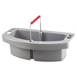 Rubbermaid Commercial Products BRUTE Maid Caddy for BRUTE Containers, 9Inch x 16Inch x 5, Gray, Cleaning Storage for Wipes/Spr