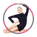 Auoxer Fitness Exercise Weighted Hoop, Detachable and Size Adjustable Design, Lose Weight Fast by Fun Way, Fat Burning Healthy M