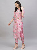 Gosriki Women'S Cotton Blend Straight Printed Kurta With Pant (Buddi Pink-Gs_Xl_Pink_X-Large),Pink,,B0CSG4G9HF
