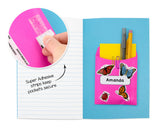 Hygloss Library Card Pockets Perfect For Classroom, Arts & Crafts & Much More-Self-Adhesive-3.5X 5 , Raspberry, 30 Count