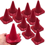 Bluedot Trading 4Red Mini Plastic Traffic Cones | Set of 10 for Agility Training, RC Racing, Outdoor Activities, Sports Dril