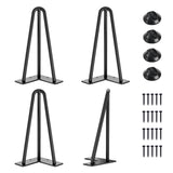SMARTSTANDARD Hairpin Table Legs 10 Inch, 1/2'' in Diameter 3 Rods, Metal Home DIY Projects for Nightstand, Coffee Table, Dresse