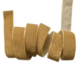 8 Yards 1(25mm) Velvet Ribbon for Wedding Christmas Gift Box Wrapping Bow Making Bouquet Wrap DIY Craft Decor (Khaki, 1x8Yds