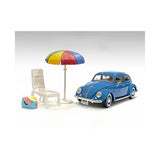American Diorama Beach Girls Accessories (Beach Chair and Beach Umbrella and Duffle Bag) for 1/18 Scale Models
