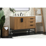 Elegant Decor Indoor Modern Under Sink Bathroom Fixtures Storage Organizer Cabinet 60 Inch Single Bathroom Vanity - Green