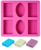 KITCHOOK Silicone Soap Making Mould |, Circle, Square, Oval and Heart DIY Brownies Cupcake, Cheesecake, Cornbread, Muffin Molds