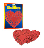 Hygloss Products Heart Paper Doilies 6 Inch Red Lace Doily for Decorations, Crafts, Parties, 100 Pack