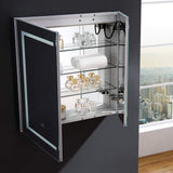 Fresca Spazio 30 Wide X 30 Tall Bathroom Medicine Cabinet W/Led Lighting & Defogger