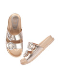 Shoetopia Women'S Flat Sandal-3 Kids Uk (Chamkila-Golden)-Eu36,Gold,3,B0D4JVVW7X