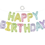 TONIFUL 16 Inch Colorful Mylar Foil Birthday Balloons Banner Happy Birthday Balloon Letters for Adults & Girls Boys Kids Birthda