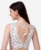 Pujia Mills Womens Sweetheart Neck Sleeveless Saree Blouse(Pihu White_38)