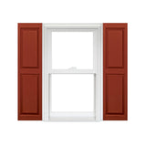 Homeside Raised Panel Vinyl Shutters (1 Pair)- 12 x 39 - Red