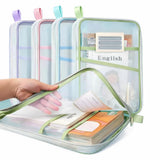Viraaji Transparent A4 File Folder With Zipper | Clear Exam Pouch For Board Exam | Document Organizer Folder For School & Office