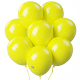 AFTERLOON Biodegradable Balloons 24 pcs Yellow 10 Inch, Matte Color Thickened Extra Strong Natural Latex Helium Float, Multicolo