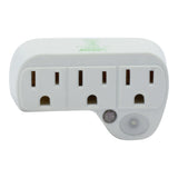 Feit Electric NL3/LED Three LED Sensor Night Light plus 3-Plug Outlet