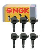 6 pc NGK Ignition Coils compatible with Honda Pilot 3.5L V6 2003-2008
