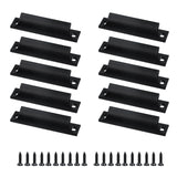 Coshar 10Pcs 3-Inch Hole Center Window Sash Lift Handle Black Aluminum Alloy Furniture Drawer Handles for Sliding Window Kitchen