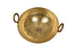 Yadav Craft Brass Kadhai (3 L, Golden, 12 x 24 x 8 Centimeters)