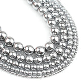 Zenkeeper 108Pcs Silver Hematite Spacer Loose Beads Bulk with Holes Handcrafted for DIY Bracelets Jewelry Making Crafts Supplies