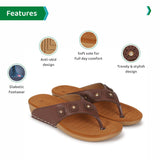 Ortho Joy Doctor Slipper For Women Fancy || Orthopedic Women'S Fashion Slipper || Comfortable Slippers For Women,Dark Brown,5,B0C3VPP5FR