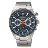 Seiko Men'S Collection Analog Blue Dial Watch-Ssb407P1
