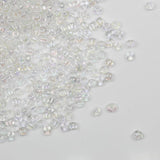 Tibaoffy Transparent Colorful Beads Size 6/0 Crafts Glass Seed Beads 4mm for Jewelry Making (Total About 100g About 1200pcs)