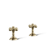 KOHLER 98068-3-AF Artifacts Cross Bathroom Sink Faucet Handles in Vibrant French Gold