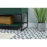 Elegant Decor Sloane 40 Mdf And Steel Single Bathroom Vanity In Green