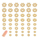 UNICRAFTALE 60 pcs 4 Sizes Flower Spacer Beads Stainless Steel Beads 3-6mm Real 18K Gold Plated Mini Snowflake Loose Beads Metal