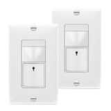 TOPGREENER Motion Sensor Switch, PIR Sensor with Ambient Light Level, Occupancy & Vacancy Modes, No Neutral Required, Ground Wir