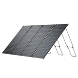 EF ECOFLOW 4PCS 125W Solar Panels, 500W Bifacial Rigid Modular Solar Panel Up to 25% Efficiency with IP68 Waterproof Rate, Adjus